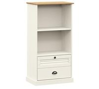 vidaXL Librería Vigo Madera Maciza de Pino Blanco 60x35x114,5 cm