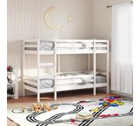 vidaXL Litera de Madera Maciza de Pino 80x200 cm, Cama Alta, Estructura de litera, litera de Madera, litera para niños, litera Doble