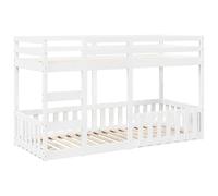 vidaXL Litera de Madera Maciza de Pino 80x200 cm, Marco de litera, Estructura de litera Baja, Estructura de litera Infantil, somier de litera
