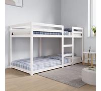 vidaXL Litera de Madera Maciza de Pino 90x200 cm