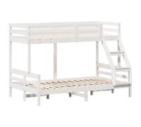 Litera de madera maciza de pino blanco 90x200/120x200 cm