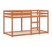 Litera De Madera Maciza De Pino Marrón Cera 90x190 Cm Vidaxl