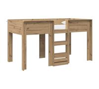 vidaXL Litera infantil de roble artesanal de 100 x 200 cm, madera de ingeniería, dormitorio, diseño moderno y elegante con muebles funcionales, espacio organizado, decoración minimalista, comodidad te