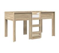 vidaXL Litera infantil de roble Sonoma, 100 x 200 cm, madera de ingeniería, dormitorio, diseño moderno y elegante con muebles funcionales, espacio organizado, decoración minimalista, comodidad te