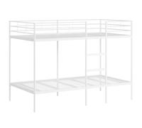 vidaXL Litera sin colchón Acero Blanco 100x200 cm, Estructura de Cama, Base de Cama, Muebles de Dormitorio, Cama Alta, Estructura de litera