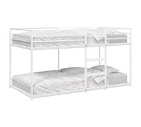 vidaXL Litera sin colchón Acero Blanco 90x190 cm, Estructura de Cama, Base de Cama, Muebles de Dormitorio, Cama Alta, Estructura de litera