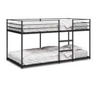 vidaXL Litera sin colchón Acero Negro 107x203 cm