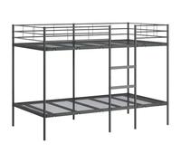 vidaXL Litera sin colchón Acero Negro 107x203 cm, Estructura de Cama, Base de Cama, Muebles de Dormitorio, Cama Alta, Estructura de litera