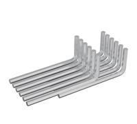 vidaXL Llave hexagonal 12 pcs Plateado 32 x 86 mm Acero, Taller, forma en L, diseño duradero para aprovechar el espacio, ideal para oficinas, hogares y entornos colaborativos