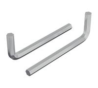 vidaXL Llave hexagonal 2 pcs Plateado 32 x 86 mm Acero, Taller, forma en L, diseño duradero para aprovechar el espacio, ideal para oficinas, hogares y entornos colaborativos