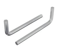 vidaXL Llave hexagonal 2 pcs Plateado 32 x 86 mm Acero, Taller, forma en L, diseño duradero para aprovechar el espacio, ideal para oficinas, hogares y entornos colaborativos