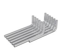 vidaXL Llave hexagonal 2118 pcs Plateado 32 x 86 mm Acero, Taller, forma en L, diseño duradero para aprovechar el espacio, ideal para oficinas, hogares y entornos colaborativos