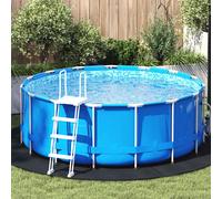 vidaXL Lona para el de Negro Ø 244 cm Tela no tejida, Cubierta de piscina y plegable, protección duradera al , fácil almacenamiento para uso eficiente