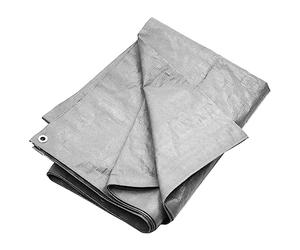 vidaXL Lona Toldo Camping Cubierta Refugio Acampada Protección Muebles de Jardín Patio Terraza Balcón Exterior HDPE Gris 180 g/m² 6x8 m