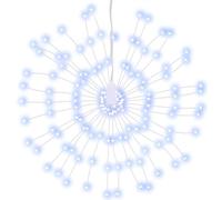 vidaXL Luces de Navidad de Estrellas 4 uds 140 LED Blanco frío 17 cm