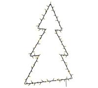 vidaXL Luces de Navidad Silueta de Árbol 115 Leds Blanco cálido
