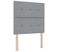 vidaXL Luz de Cabecera LED Gris Claro 80 cm Tela