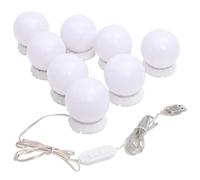 vidaXL Luz de Espejo con 8 Bombillas LED Maquillaje Cosmético Tocador Vestidor Peluquería Dormitorio Baño Inodoro Blanco Cálido y Blanco Frío