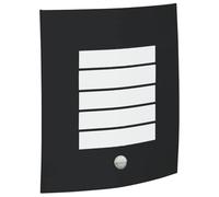 vidaXL Aplique de Exterior Negro 23.5 x 10.5 x 26 cm Acero Inoxidable, Luces ambientales para jardín y terraza, lámpara Moderna de Acero Inoxidable, decoración Elegante, Ideas para Interiores