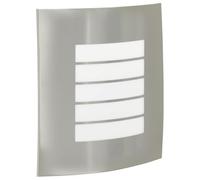 vidaXL Luz de Pared Exterior Plateado 23.5 x 9 x 26 cm, Aplique Moderno Rectangular, Resistente a la Intemperie, luz Exterior, Ideal para el Patio, Compatible con Bombilla E27