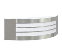 vidaXL Luz de Pared Exterior Plateado 32 x 10 x 10 cm Acero Inoxidable, Jardín y Terraza, Aplique de Pared Moderno, Iluminación Interior, Ahorro Energético de Acero Inoxidable, Luz LED Decorativa