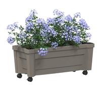 vidaXL Maceta Calypso con Ruedas Gris 79 x 35 x 33 cm PP,