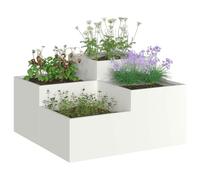 vidaXL Maceta para Jardín 100 x 100 x 48 cm Acero, Soporte de Jardín y Terraza, Resistente, Metal, Exhibición al Aire Libre, Decorativo para Plantas