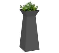 vidaXL Maceta Pilar Negro 40 x 40 x 100 cm, Maceta Moderna para jardín y terraza, Soporte metálico Duradero para Plantas y decoración Exterior