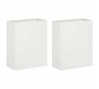 vidaXL Macetero de Jardín 2 uds. Blanco 40 x 20 x 40 cm