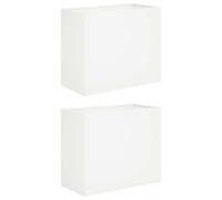 vidaXL Macetero de Jardín 2 uds. Blanco 60 x 30 x 50 cm