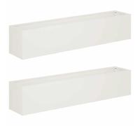 vidaXL Macetero de Jardín 2 uds. Blanco 80 x 20 x 20 cm