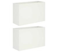 vidaXL Macetero de Jardín 2 uds. Blanco 80 x 30 x 40 cm