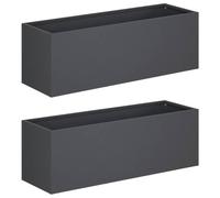 vidaXL Macetero de Jardín 2 uds. Gris Antracita 40 x 20 x 20 cm