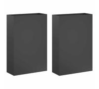 vidaXL Macetero de Jardín 2 uds. Gris Antracita 50 x 20 x 75 cm