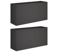 vidaXL Macetero de Jardín 2 uds. Negro 100 x 30 x 40 cm
