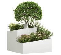 vidaXL Macetero de Jardín 60 x 60 x 50 cm Acero Laminado en frío, Jardín y Terraza, Macetero Moderno de Metal, Resistente para el Exterior, Accesorio Decorativo, Estilo Contemporáneo