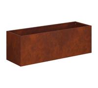 vidaXL Macetero de Jardín Oxidado 40 x 20 x 20 cm Acero Oxidado