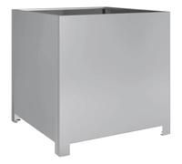 vidaXL Macetero, macetero antimalas hierbas, protección contra plagas, jardinera para terraza, jardín, balcón, jardinera elevada, acero galvanizado