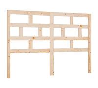 vidaXL Madera Maciza de Pino Cabecero de Cama Cabezal Dormitorio Habitación Estructura Mobiliario Muebles Decoración Adorno 126x4x100 cm