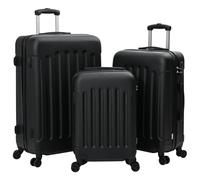 vidaXL Maleta Set 3 piezas rígido negro 20" 24" 28" ABS