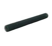 vidaXL Malla Alambre Cuadrada Acero y PVC 25x1.5m Verde Valla Cerca Bricolaje