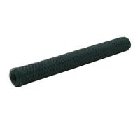 vidaXL Malla Alambre Hexagonal Acero Recubrimiento PVC 25x1.2m Verde Bricolaje