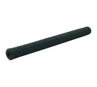 vidaXL Malla Alambre Hexagonal Acero Recubrimiento PVC 25x1.5m Verde Bricolaje