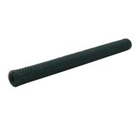 vidaXL Malla Alambre Hexagonal Acero Recubrimiento PVC 25x1.5m Verde Bricolaje