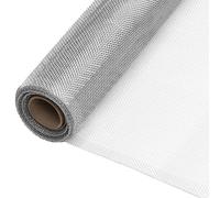 vidaXL Malla Mosquitera Privacidad Pantalla Balcón Jardín Patio Terraza Protector Solar Valla Ocultación Toldo de Aluminio Plateada 80x1000 cm