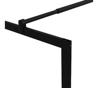 Vidaxl mampara de ducha accesible con vidrio templado negro 90x195 cm