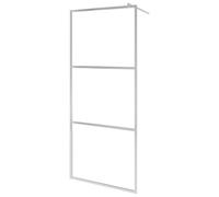 vidaXL Mampara de Ducha Accesible Frontales Puerta Fijo Cabina para Baño Partición Cubículo Apertura Central Vidrio ESG Claro 100x195 cm