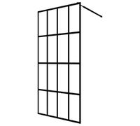 vidaXL Mampara de ducha accesible con puerta y cierre vidrio templado transparente 80x195 cm