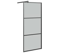 Vidaxl mampara de ducha accesible vidrio esg oscuro negro 80x195 cm