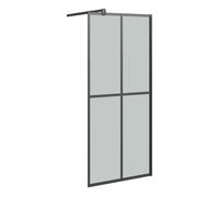 Vidaxl mampara de ducha accesible vidrio templado oscuro 80x195 cm